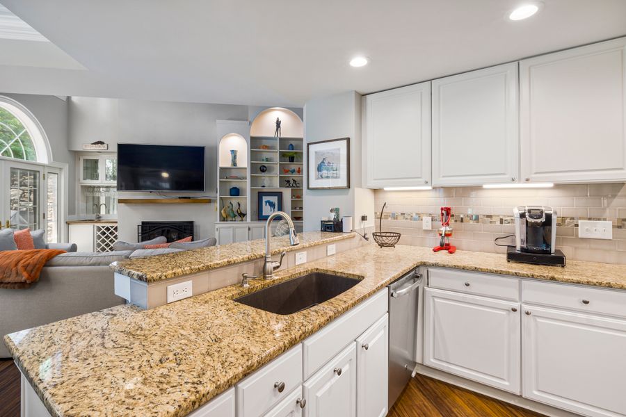 A spotless kitchen left tidy at the end of a visit